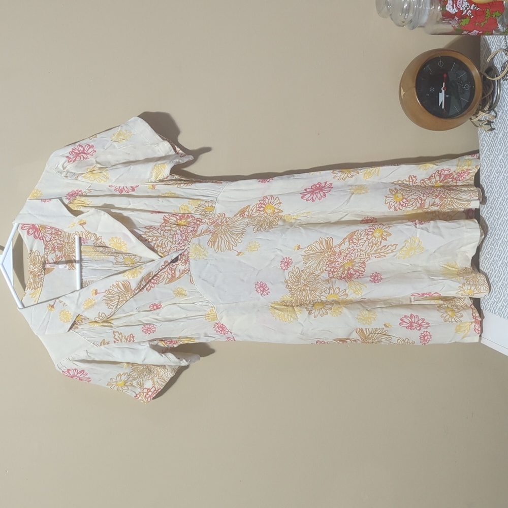 Free people floral mini dress size extra small